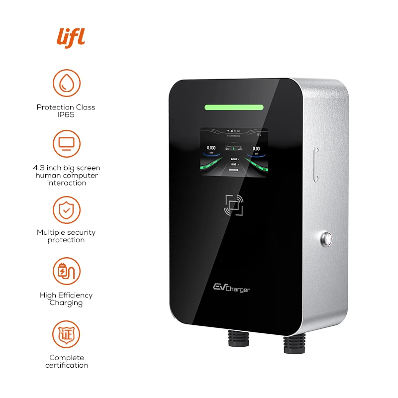 Lifl 7KW 11KW 22KW  32A Electric Vehicle Wall Charger Fast Charging Station Wall-Mounted EV Charging Station for Electric Cars