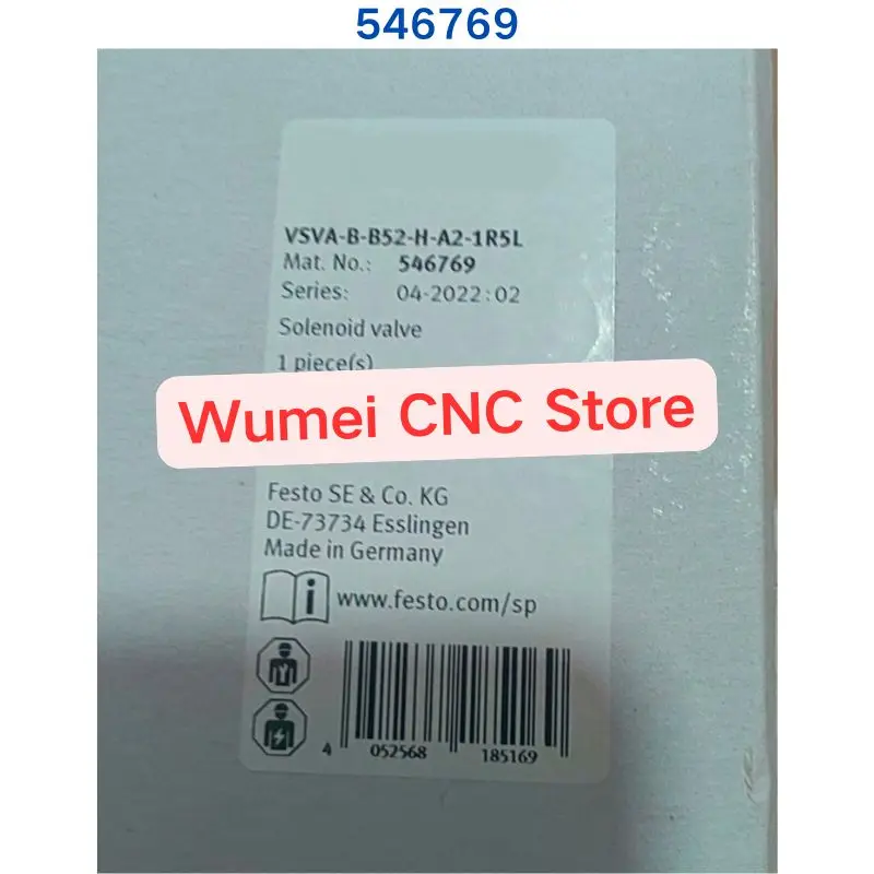 Brand new Original Solenoid Valve VSVA-B-B52-H-A2-1R5L 546769 If you need other specifications, please consult