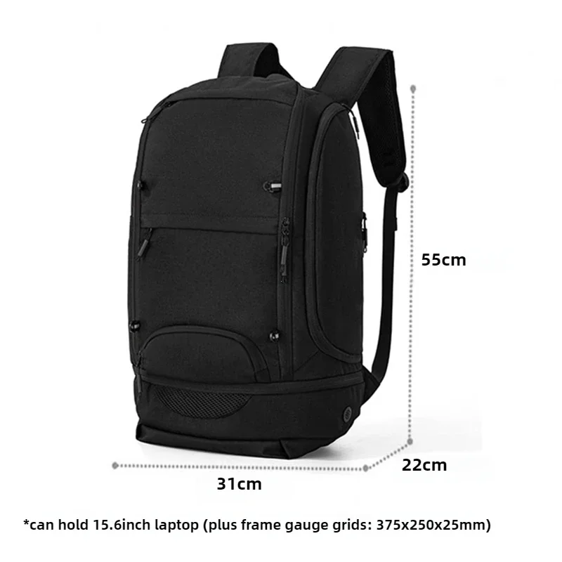 Soccer Basketball Backpack with Shoes Pack Football Volleyball Bag forTeenagers Adults Large Capacity Laptop Travel Schoolbag