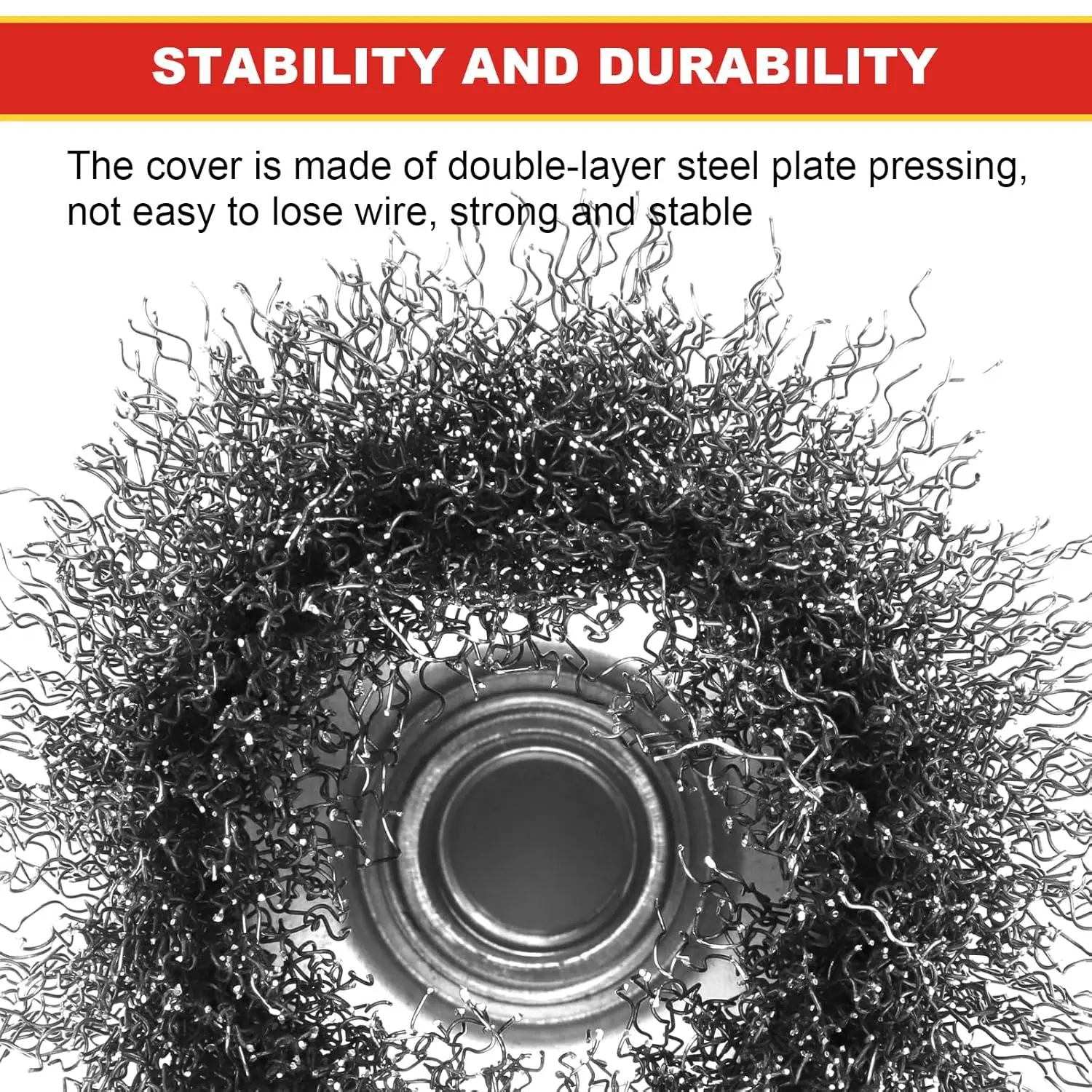 SI FANG 3 بوصة الخشنة سلك مجعد فرشاة أكواب M14 الخيوط الكربون الصلب لطاحونة زاوية الصدأ الطلاء أداة إزالة الصواميل