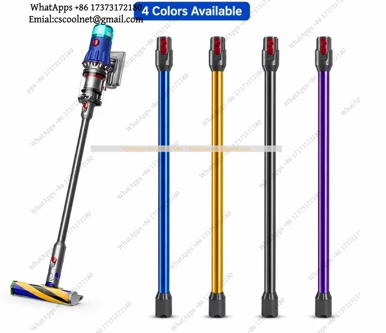 JS03 Metal Extension Tube Wand For Dyson V10 Slim V12 Detect Slim Vacuum Cleaner Parts