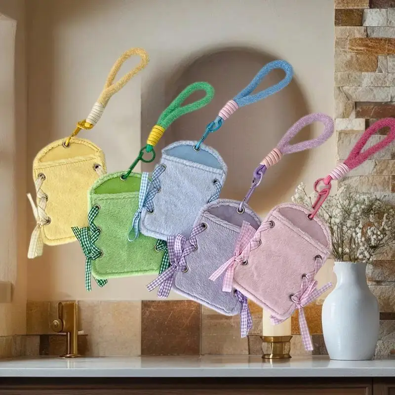 Adorabile portafoto con nastro a tema balletto in peluche con cordino, portaoggetti per immagini idol, espositore per carte, regalo con ciondolo protettivo