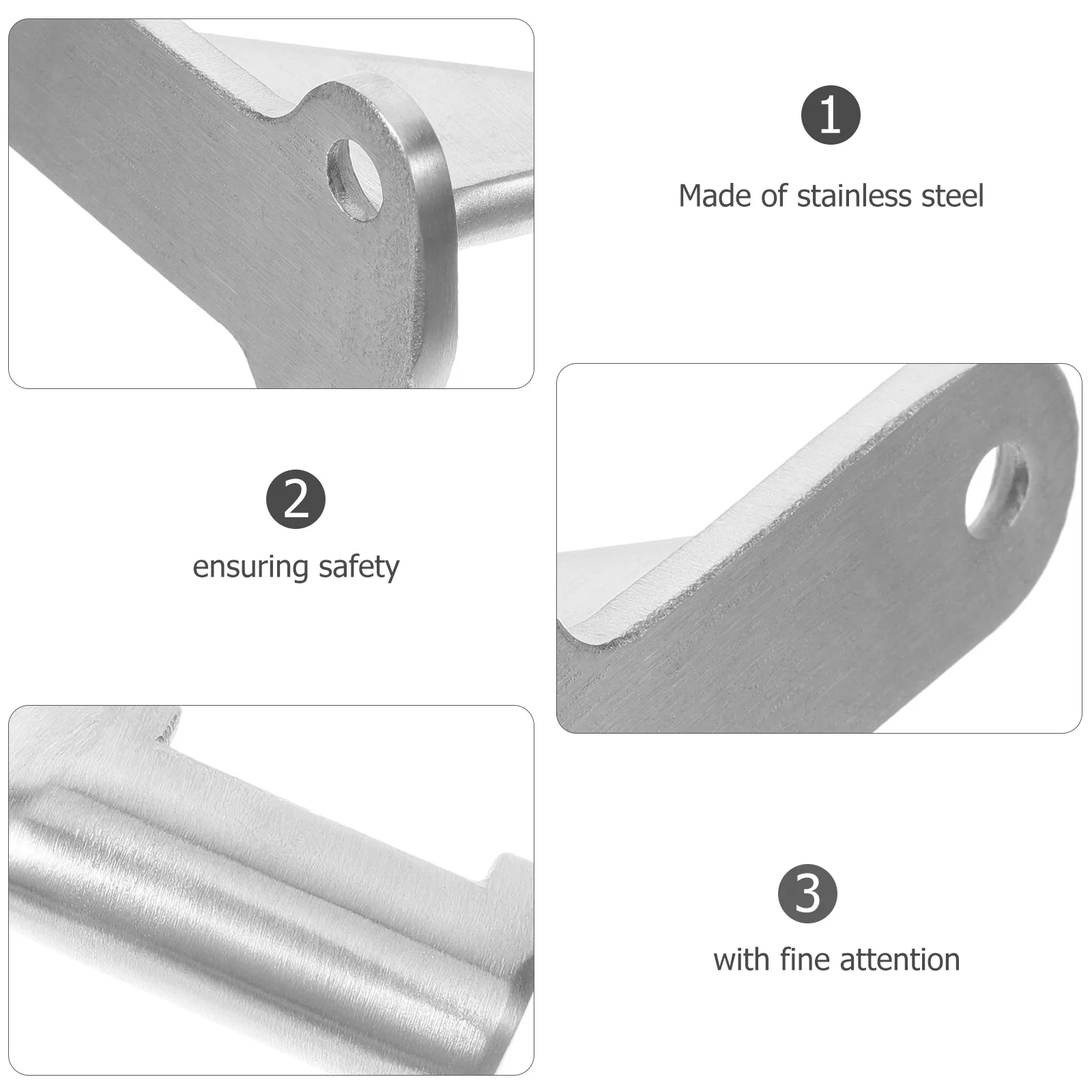 

1 set 1 Set Stair Railing Bracket Stainless Steel Heavy Duty Handrail Support For Steps Indoor Outdoor Metal Staircase Brackets