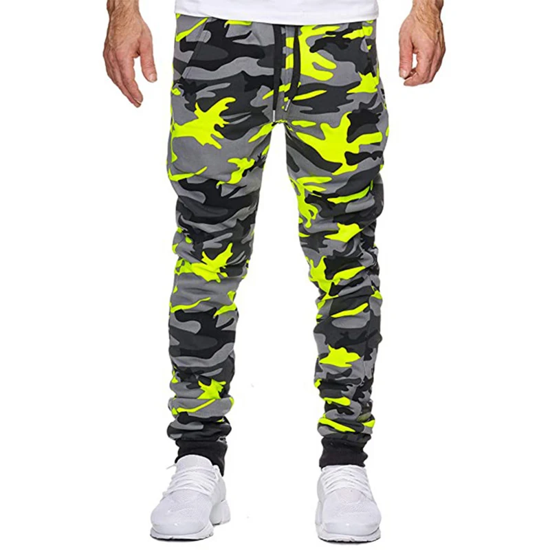 Men Trousers Casual Jogger Camouflage Ankle Banded Mid Waist Male Fashion Cargo Casual Pants Cool Sports Streetwear Autumn