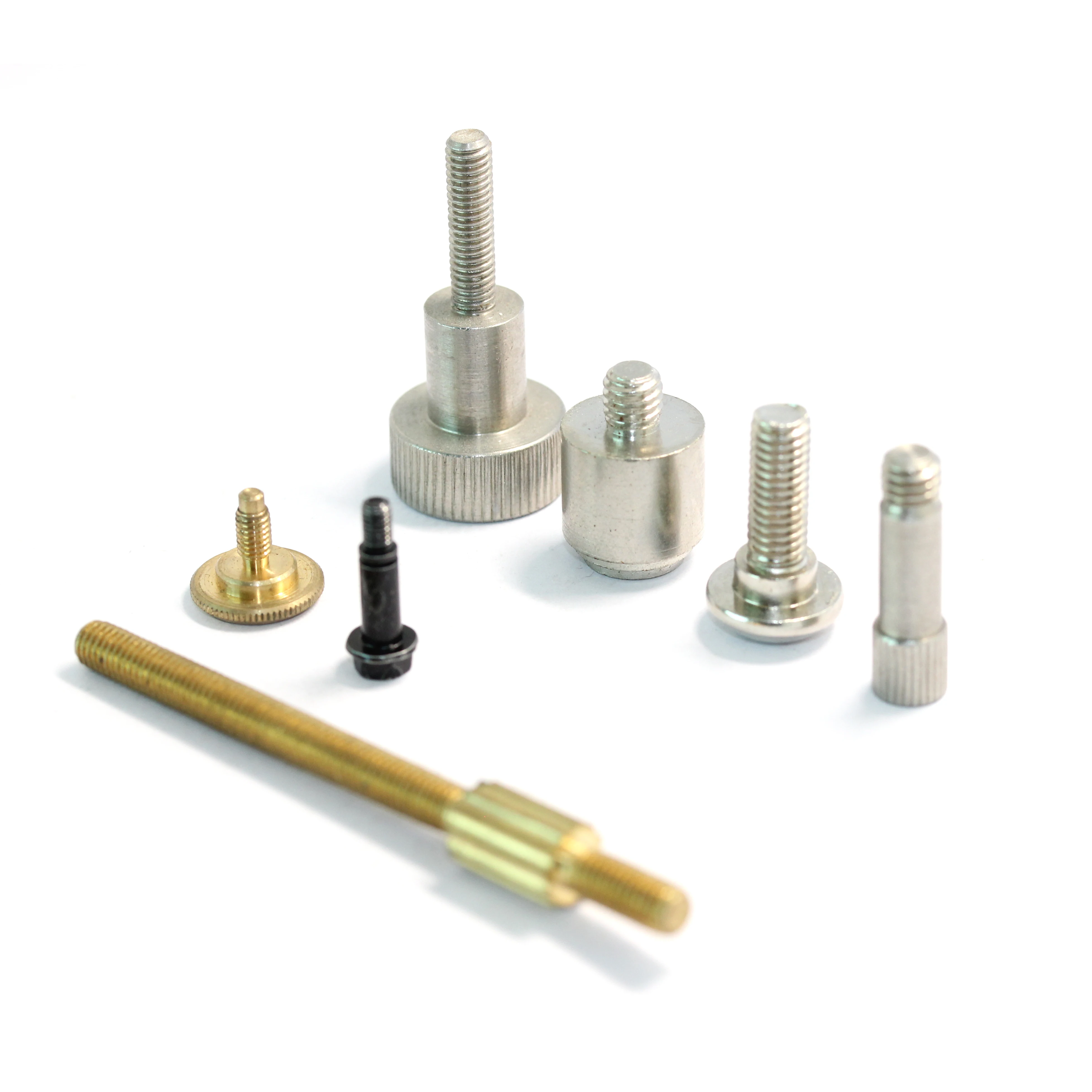 100  pieces Threaded Knurled Brass Insert for Plastics Round Sleeve Thumb Steel Coupling Straight Screw Copper Nuts