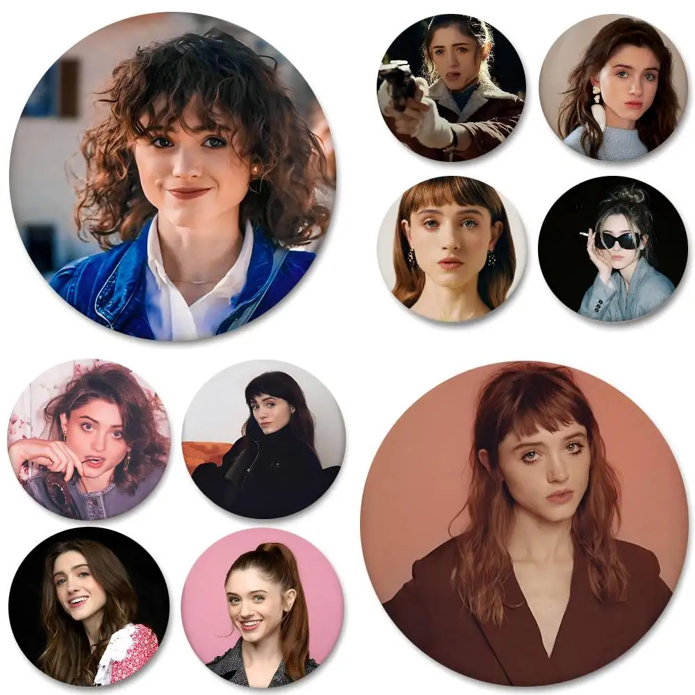 N-Natalia D-Dyer Actor Round Badge Lapel Pin Backpack Clothing Jewelry Accessories Gift Brooch