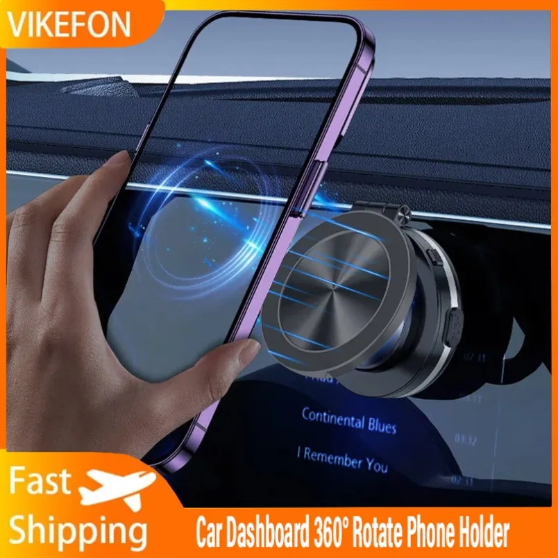 

New Arrival Foldable Dashboard Magnetic Vacuum Suction Cup Phone Holder Car Mount for Car Dashboard Stand with Wireless Charger