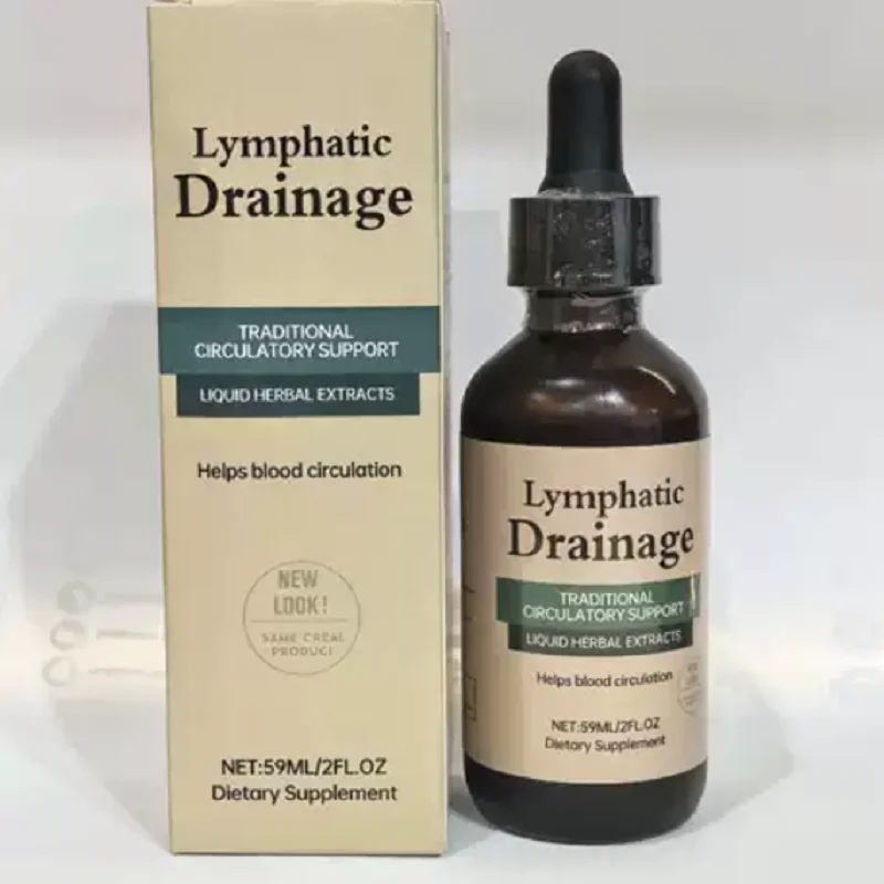 1-10Box Lymphatic Drainage Drops 59ml, Natural Herbal Extracts Dietary Supplement For Unisex Circulatory Support Relief Swelling