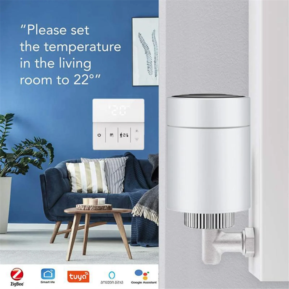 Thermostatic Valve Tuya Zigbee 3.0 Thermostat Radiator Valve Smart TRV Programmable Temperature Controller for Home Gateway