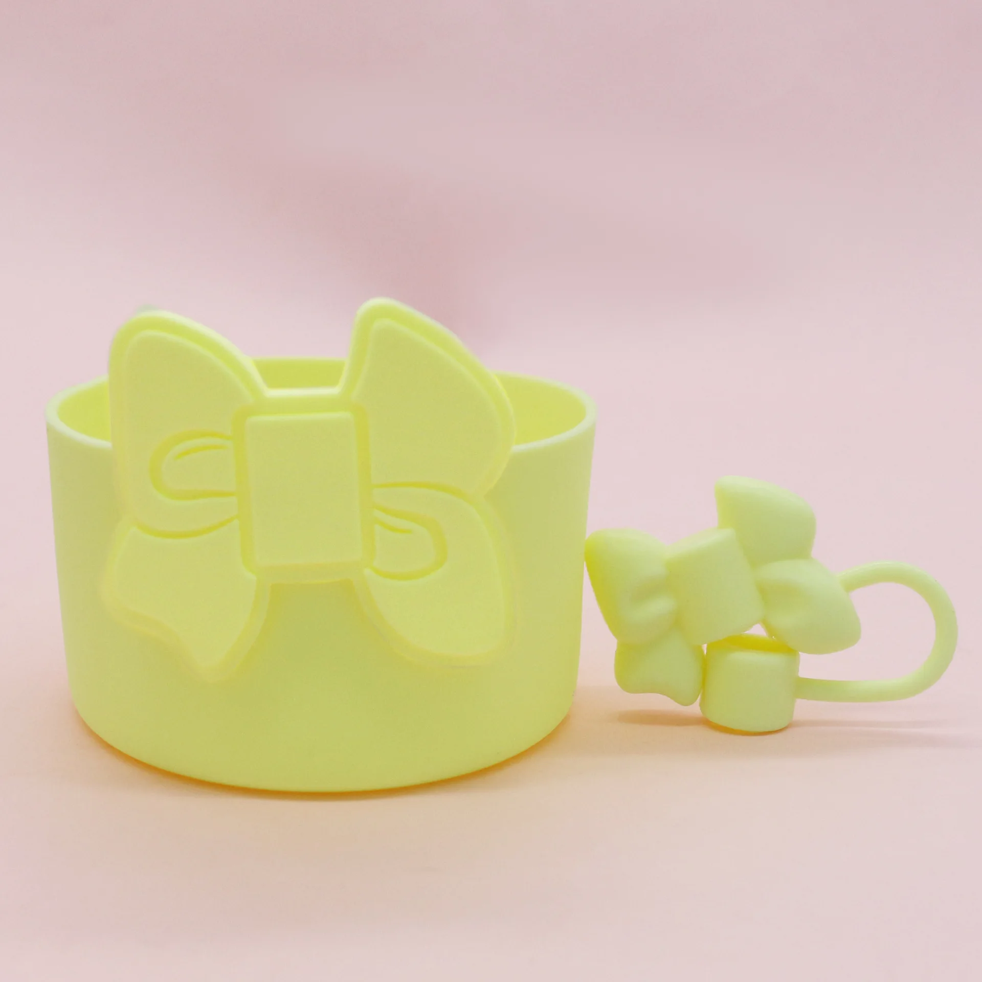 Bow Style 2pcs Cup Accessories Set for Stanley 30oz 40oz Tumbler Cup Water Bottle  Bow 10mm Silicone Straw Cover Topper Cap - view 6