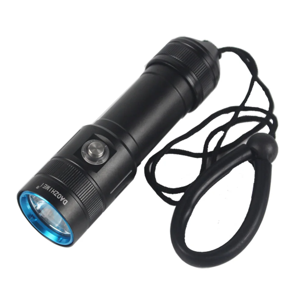 Outdoor Portable Diving Light 3800 Lumens Scuba Dive Flashlight IP68 Waterproof For 100m Underwater Diving Catching Fish Lamp