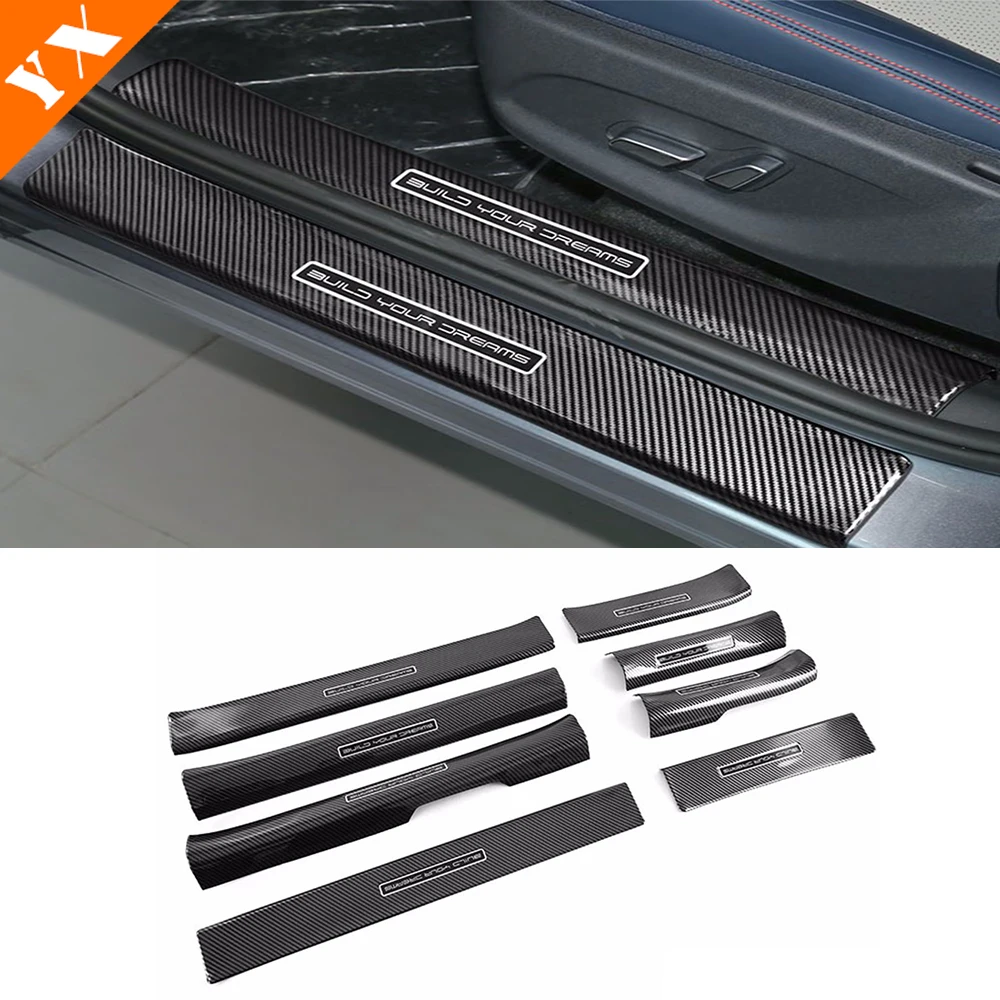 

For BYD ATTO 3 Yuan Plus 2022-2023 Auto Accessories Plastic Interior Door Sill Scuff Plate Welcome Pedal Car Styling Sticker