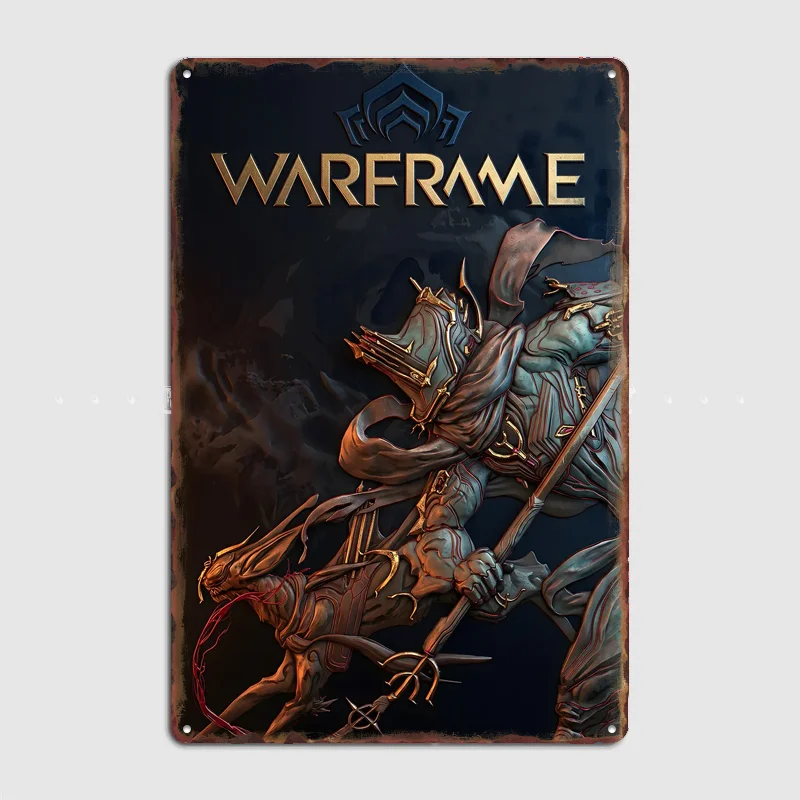 Warframe Styanax Video Game Poster Metal Sign Pub Vintage Custom Bedroom Indoor Home Wall Decor Posters Room Decoration