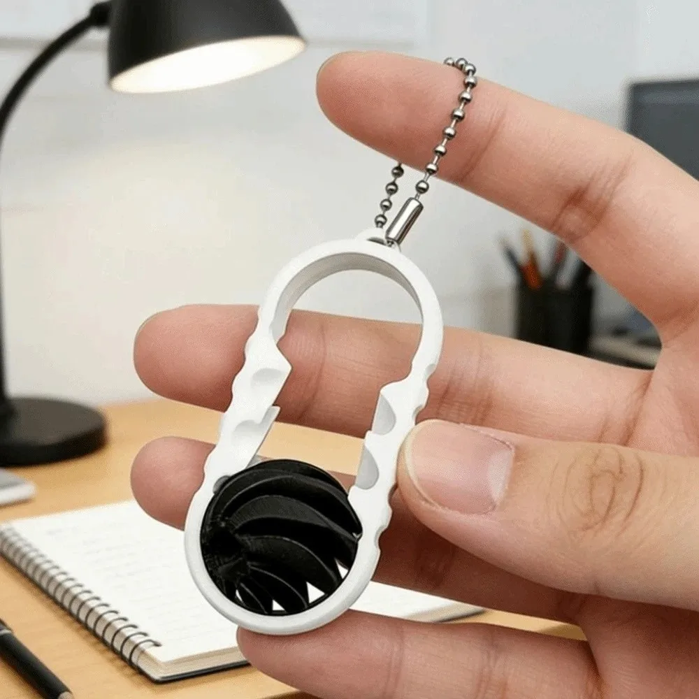 Creative Turbine Ball Key Chain Key Ring Pressure Reducing Movable Small Ball Pendant Noctilucent Green PLA Funny Fidget