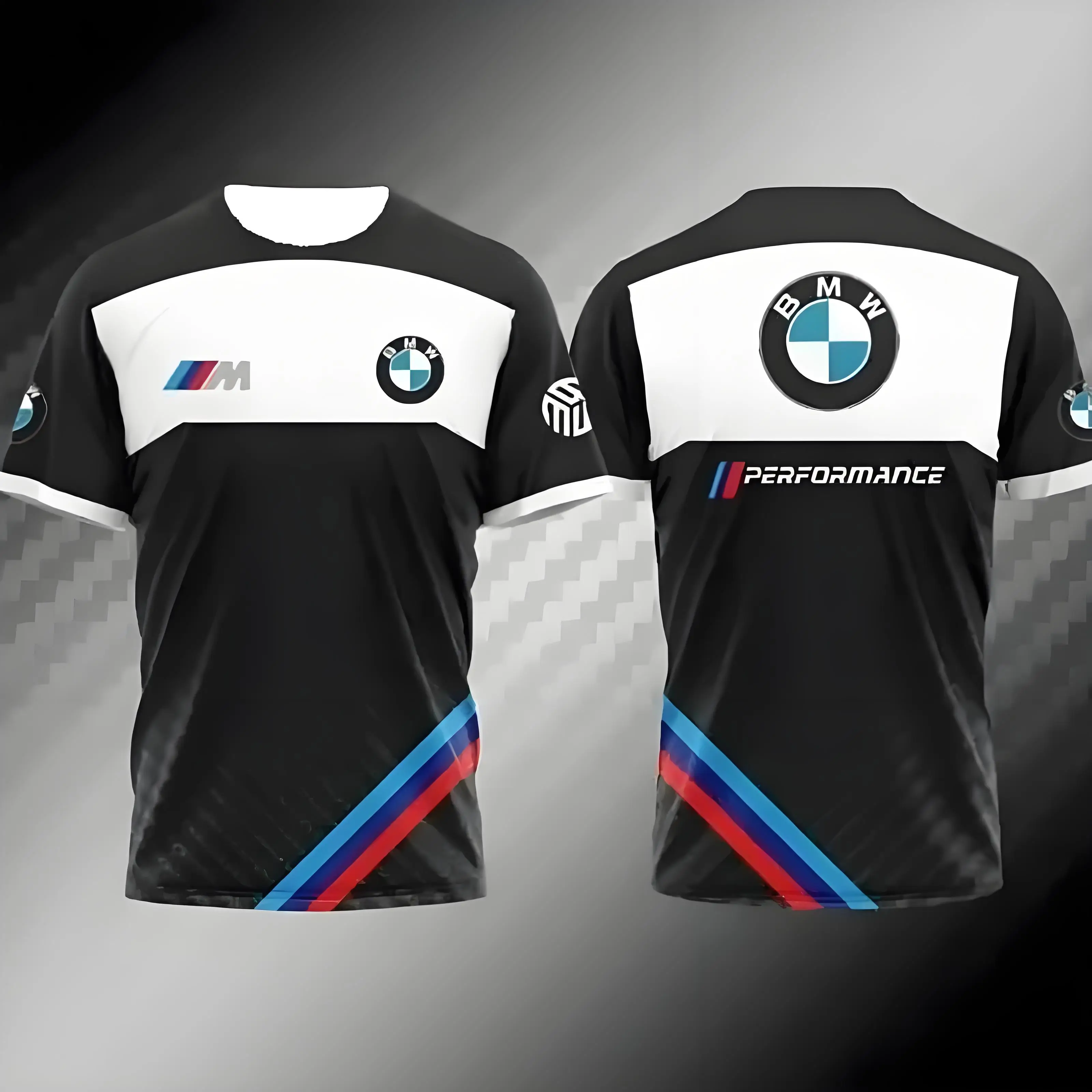 

2025 Summer Fashion Men 3D Printed Cool Casual Short-sleeved T-shirt, BMW Short-sleeved Loose And Comfortable Round Neck Top