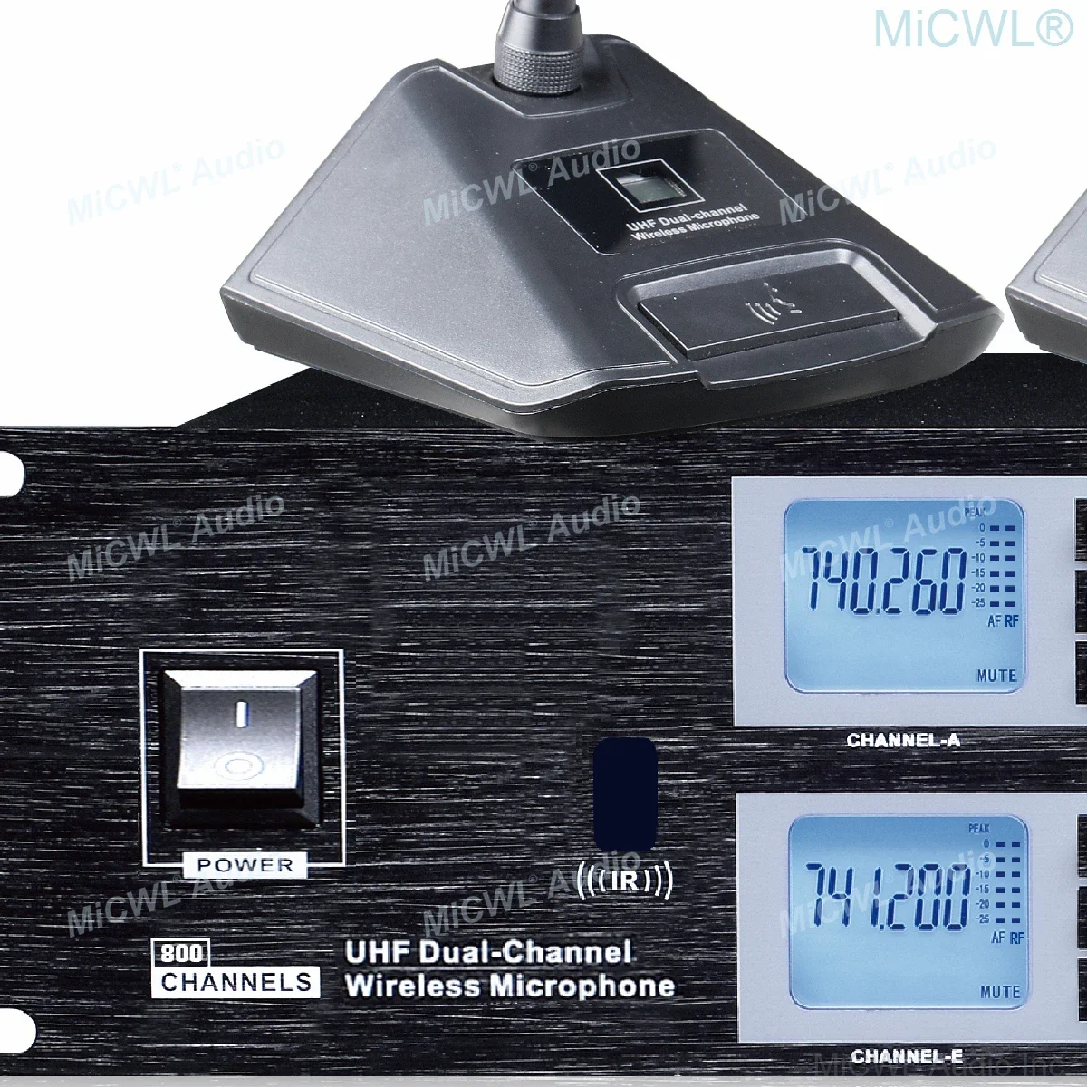 Professional 8 Desktop Gooseneck Wireless Conference Microphones System 500Mhz 600MHz 700MHz UHF 8 Table Mic Meeting Room MX8000