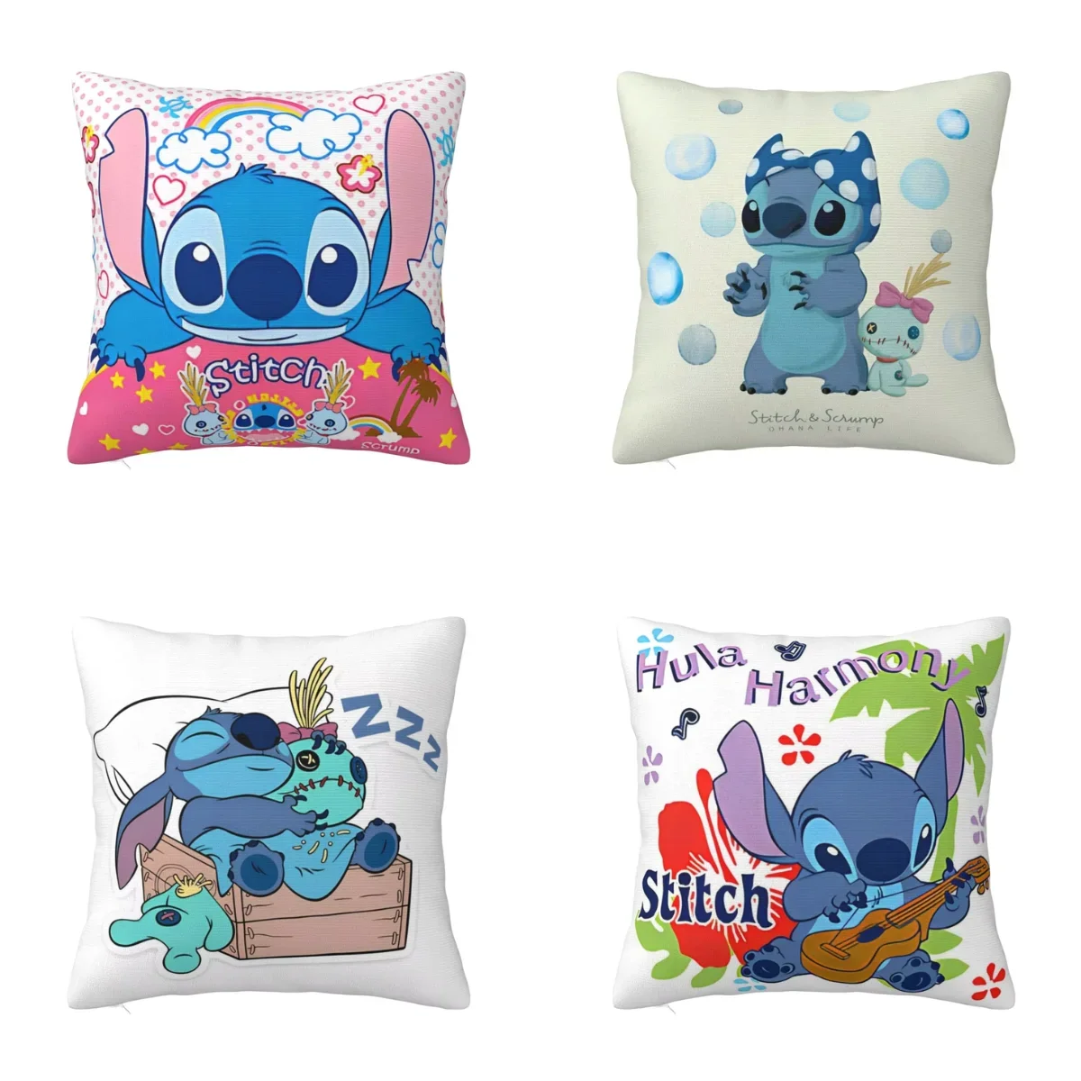 

Home Decor Stitch: Playful Scenes, Music & Dreaming Pattern Cushion Cover Suitable For Sofa Bedroom Car Pillow Cover