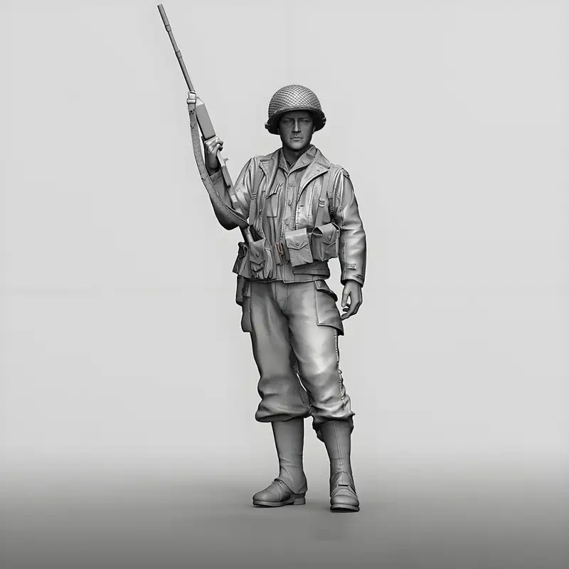 1/16 WWII Gunner ทหาร Action Figure, GK เรซิ่น, ธีมทหาร, Unpainted & In Stock