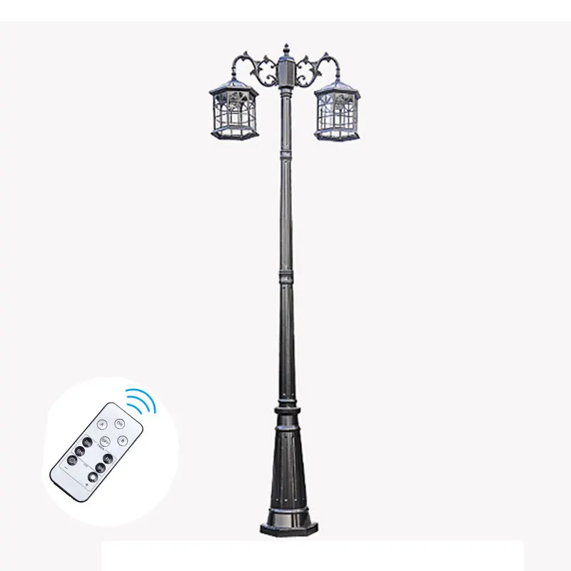 Outdoor Led Garden Villa Waterproof European Style Community Landscape Retro Courtyard High Pole Solar Street Light ≈260CM