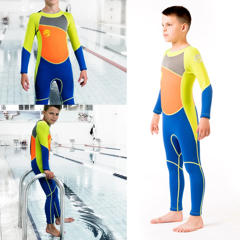 

Детский гидрокостюм HISEA из неопрена, цельный, с длинными рукавами, для мальчиков, для дайвинга, сохраняющий тепло, для снорклинга и серфинга M123