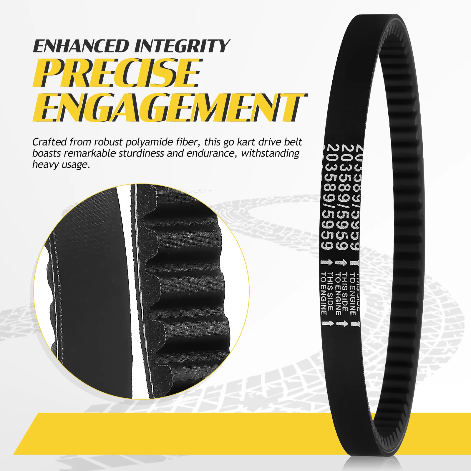 

Go Kart Drive Replacement Engine Automotive Transmission Belt Vehicle Part Enhanced Durability Efficient Power Transfer Smooth