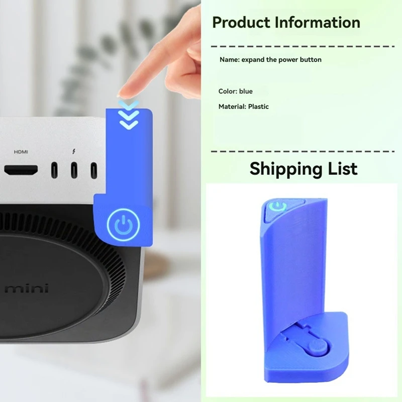 Botão liga / desliga montado na parte superior para Mac Mini M4/M4 Pro - Fácil instalação, experiência de usuário aprimorada