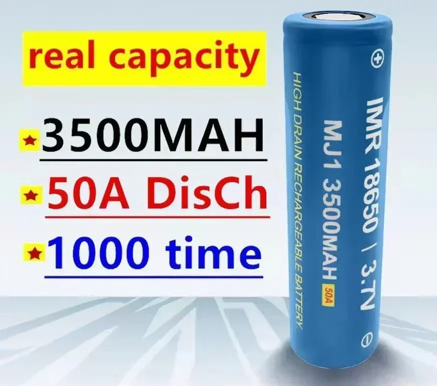 100% original 18650 lithium battery rechargeable battery MJ1 3.7 V 3500 mAh, used for flashlights, toys, power tools