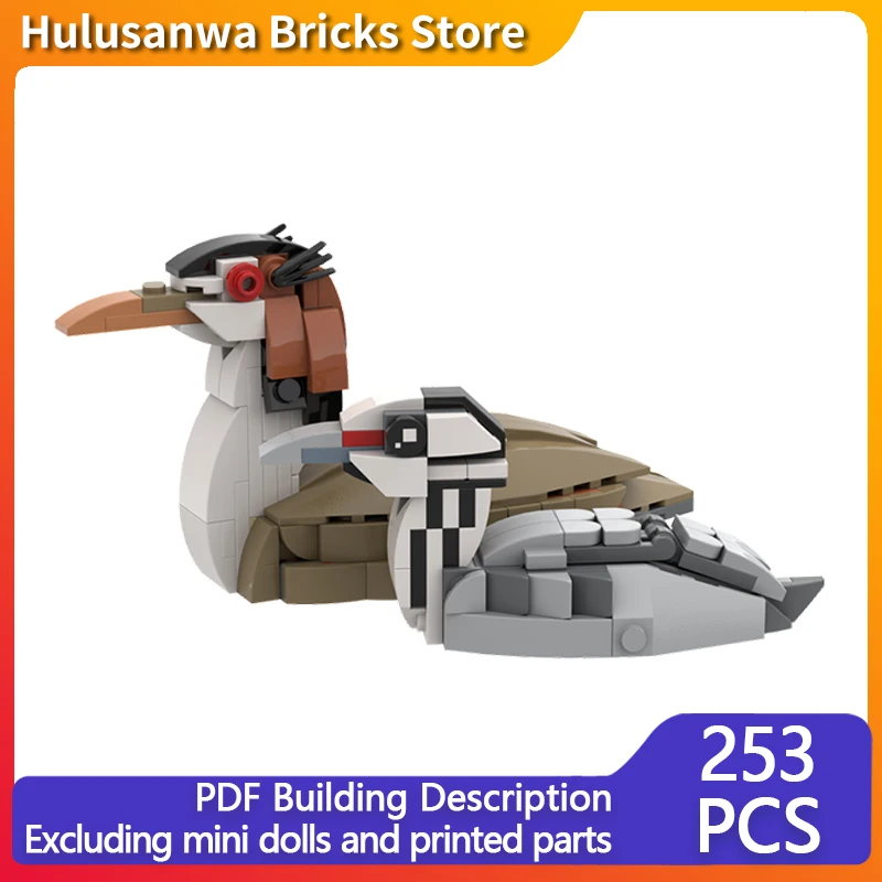 

Creators Animal Series Модель MOC Строительный блок Grebe And Chick Модульная технология Подарки Праздник Сборка Детские игрушки Костюм