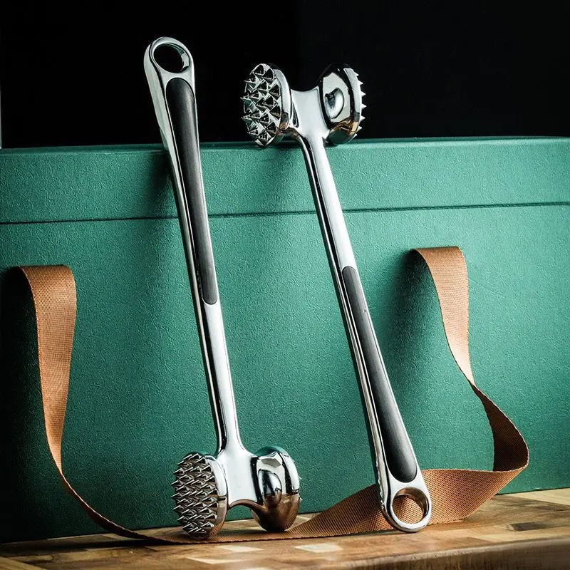 Martillo de Metal para carne de aluminio, ablandador de carne resistente, duradero, de doble cara, herramientas de cocina para el hogar