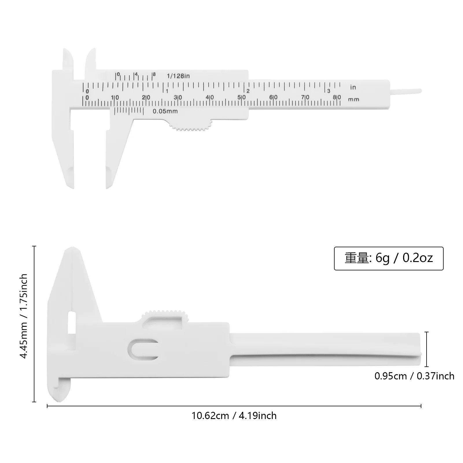 Eyebrow Positioning Ruler Tattoo Ruler Draw Eyebrow Measurement Eyebrow Ruler Plastic Vernier Caliper 80mm
