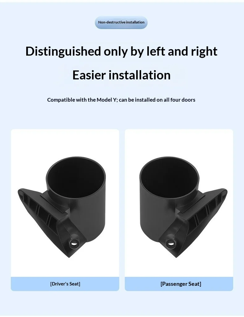 Door Cup Holder Storage Box for Tesla Model 3 2017-2023 Model Y 2021-2023 Door Bracket Drink Holder Cup Organiser Car Accessorie view 5