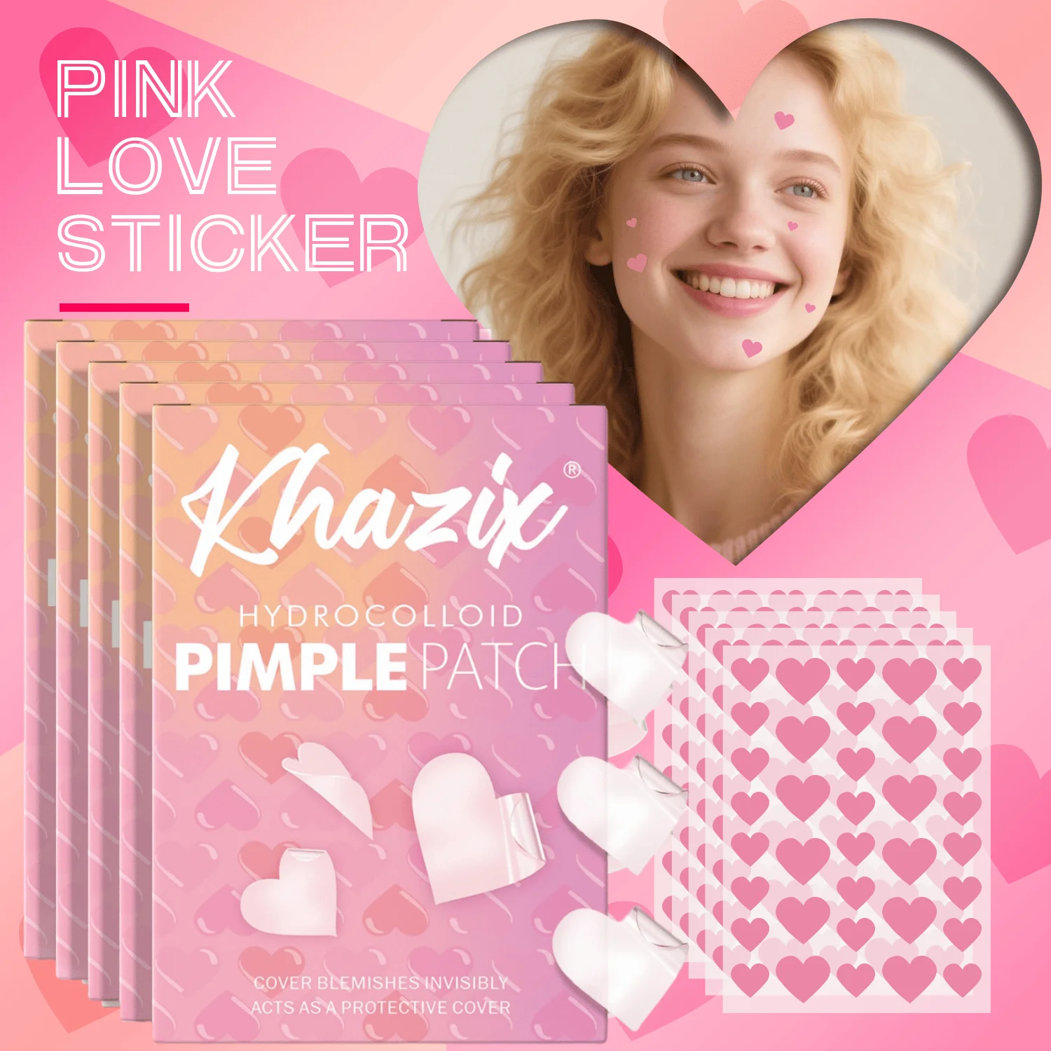 다양한 색상의 별 여드름 패치, 얼굴 여드름 패치, 컨실러 여드름 패치, 여드름 패치 1260개, 초박형 및 b