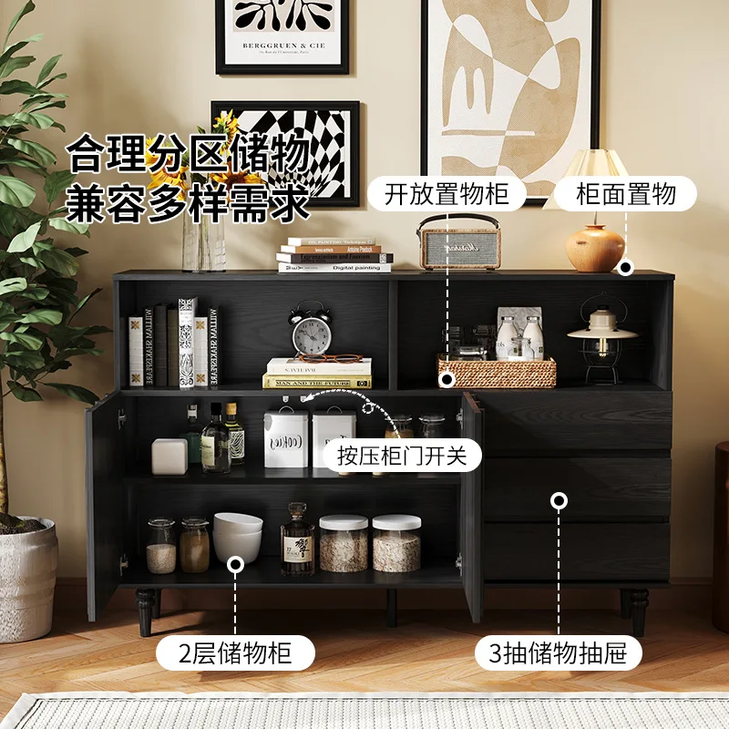 Purple leaf dining side cabinet retro multi-functional storage cabinet entrance door entrance cabinet integrated wall locker