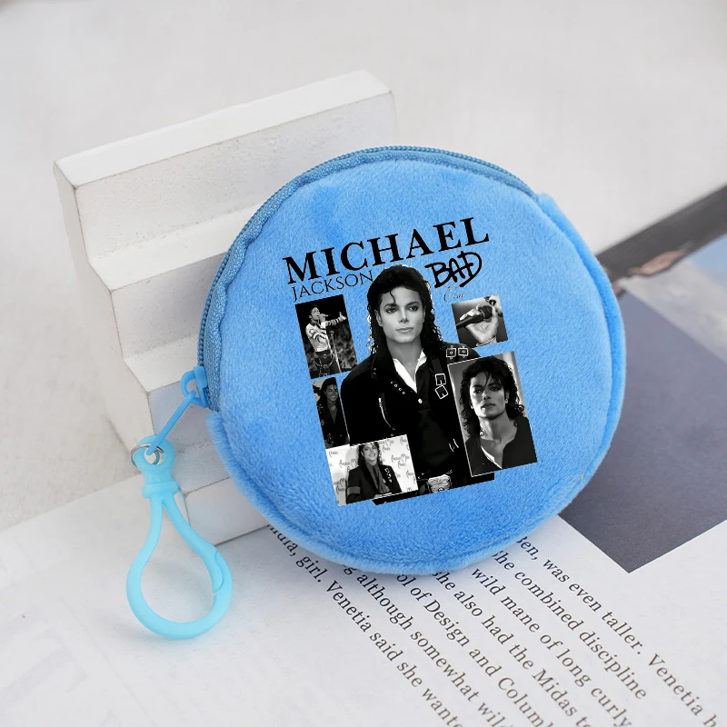 

Michael Jackson Coin Purse Round Mini Wallet Fashion Storage Pouch Singer MJ Bag Accessories Decor Creative Card Holder Gifts