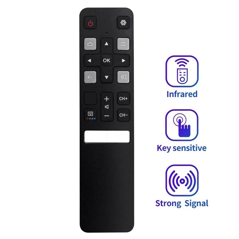 Замените RC802V FNR1 пульт дистанционного управления для TCL Android 4K UHD Smart TV 65P8S 65P8 55P8S 55P8 49P30FS 55EP680 49S6800 черный