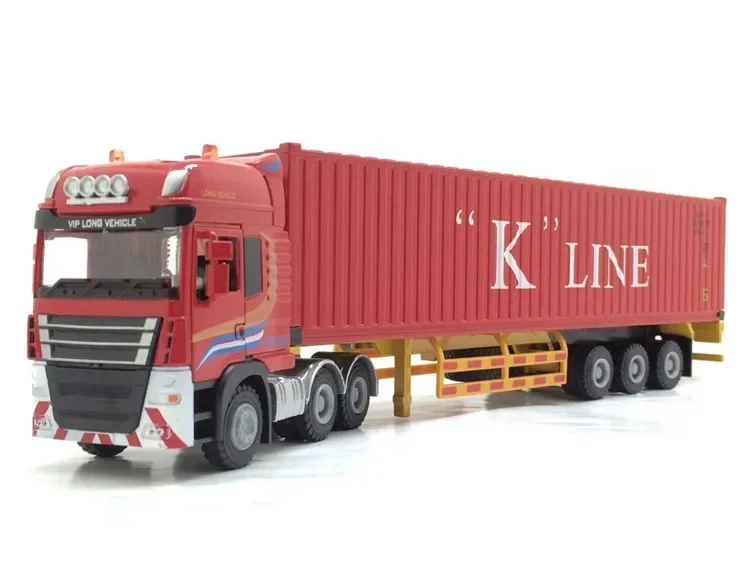 1: 50 Semi Trailer Container Truck Truck Metal Car Alloy Transport Car Toy Car Model