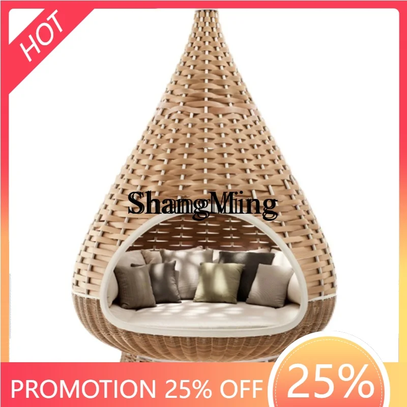 

CL Outdoor rattan Internet celebrity hanging basket Balcony Home Indoor Internet celebrity Bird's nest chair Lazy rocking chair