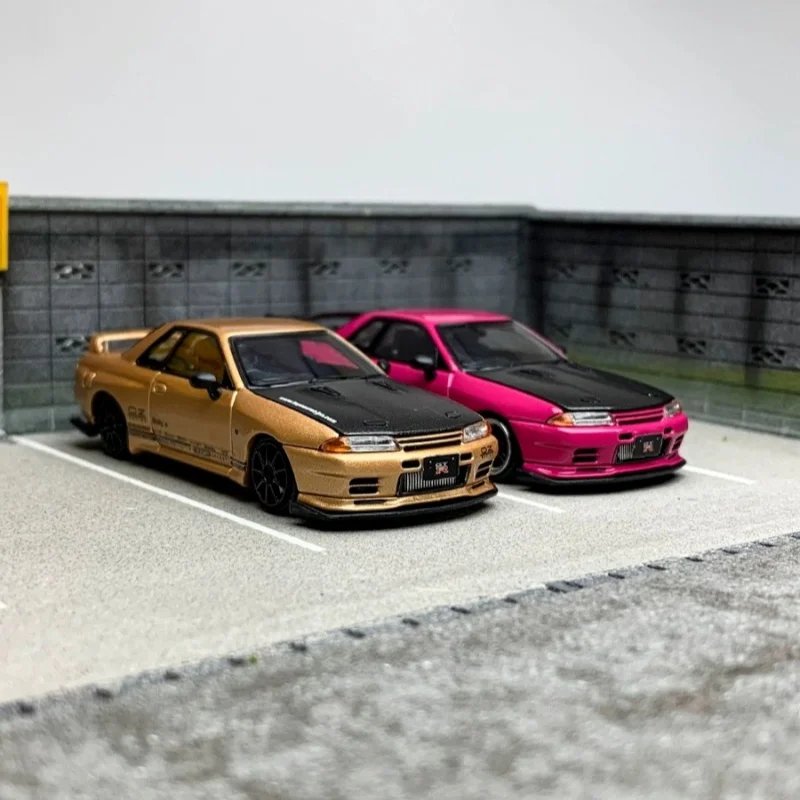 FH 1:64 Skyline GTR 3-го поколения R32 модифицированная модель автомобиля из сплава