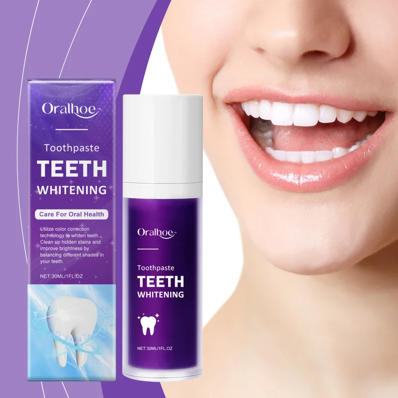 

Purple Toothpaste - Gentle Clean Odor Dirt Shine Teeth Daily Hygiene Care Toothpaste for Plaque Reduction Oral Freshness