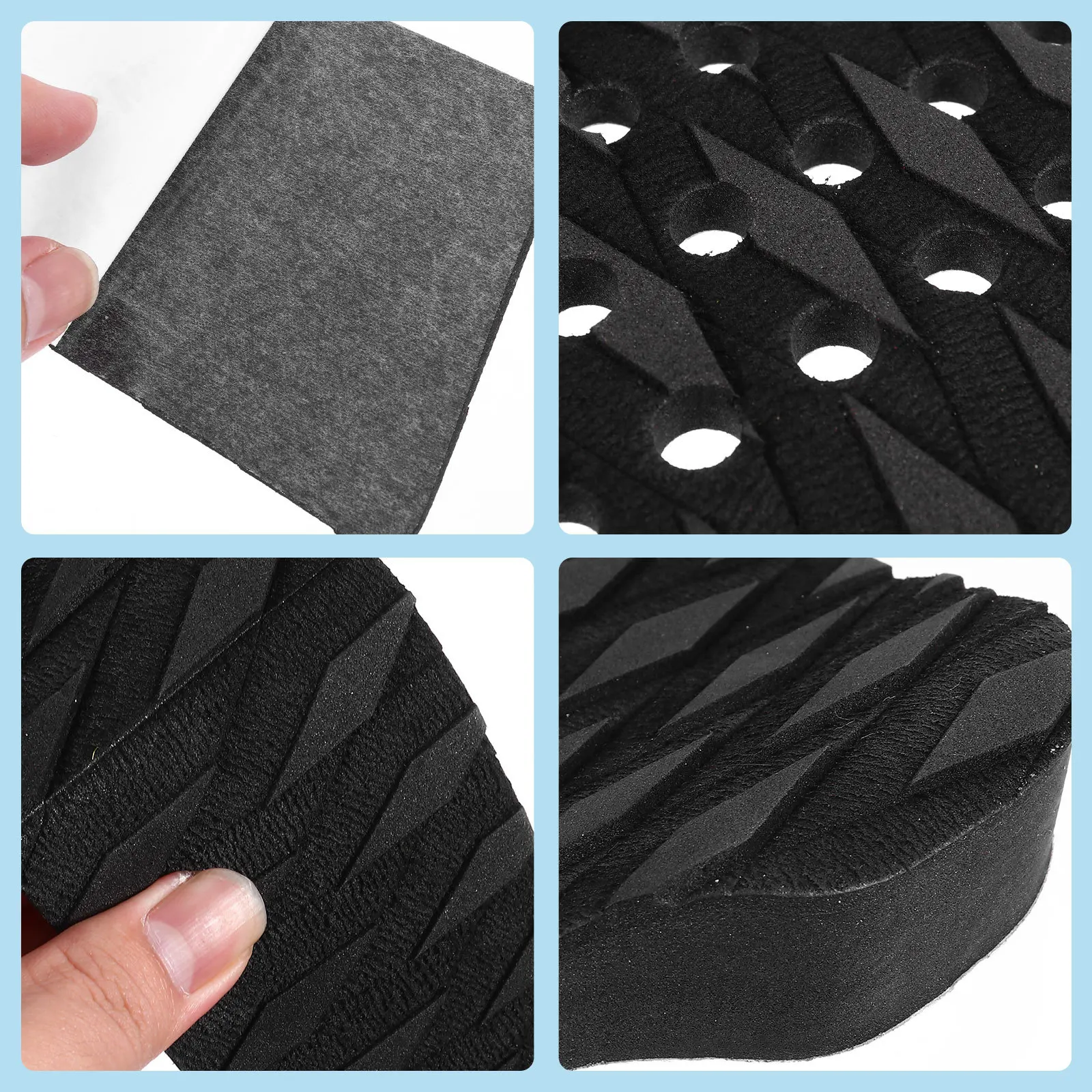 3 Piezas de Almohadillas de Tracción para Tabla de Surf, Agarres de Cubierta de Eva, Máximo Agarre, Accesorios de Surf, Almohadillas de Tracción Antideslizantes para Tabla de Surf, Agarres de Cubierta de Eva