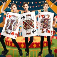 Men and Women Poker Couple Costumes Queen of Hearts King of Clubs King of Hearts Carnival Funny Party Clothes Same Style