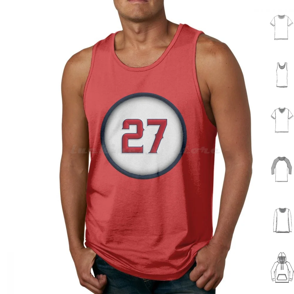 Mike Trout #27 Tank Tops Print Cotton Mike Trout Mike Trout Millville Millville Meteor La La Angels Angels The Show Angels