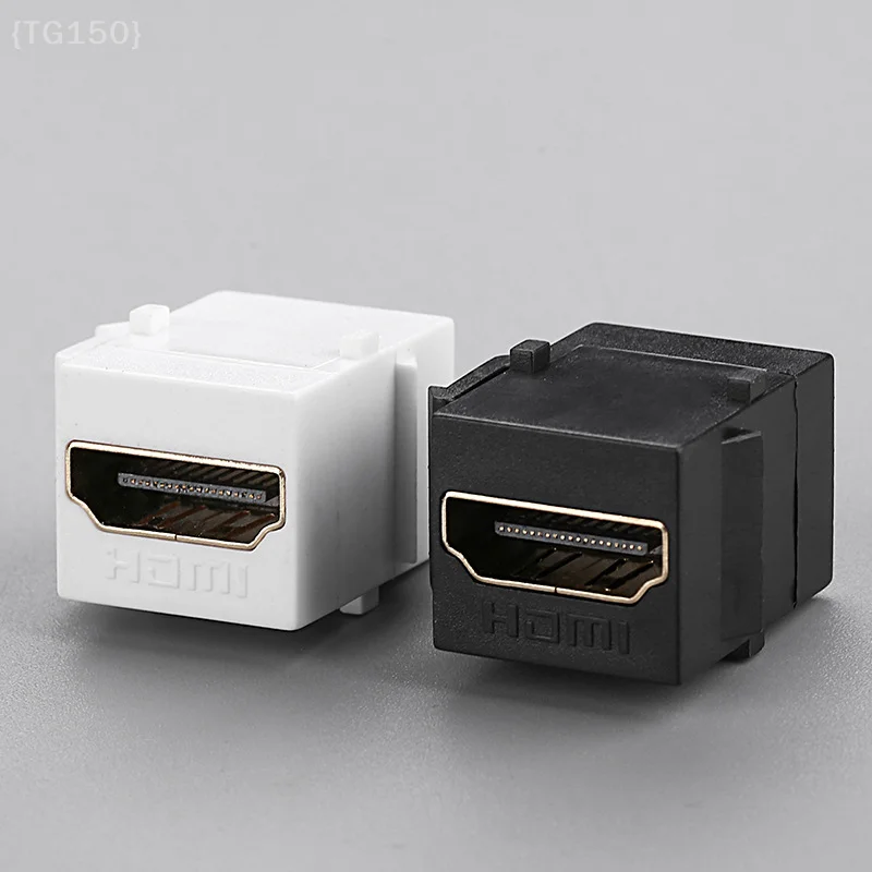 【De】HDMI Female to Female Keystone Jack Coupler 1Pc - 180° HDMI HD Module Insert Slot, Networking & AV Cable Accessories