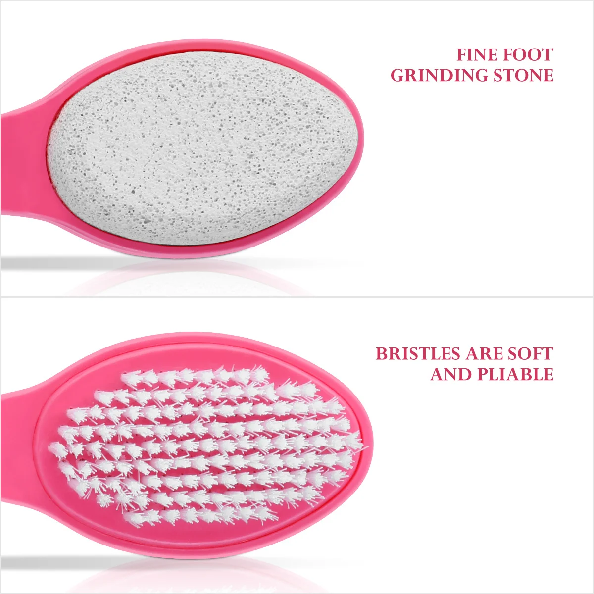 

Pumice Brush for Feet Callus Remover with Soft Bristles Dead Skin Scrubber Foot File Pedicure Tool Smooth Rough Heels Comfort