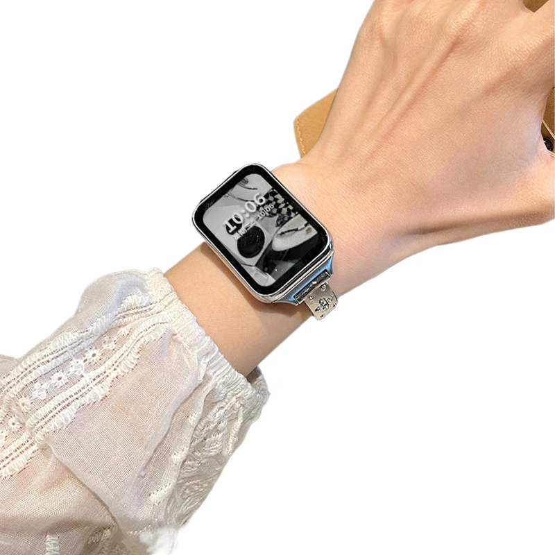 Металлический ремешок для Xiaomi Band 9 Pro, спортивный ремешок из нержавеющей стали для Xiaomi Band 8 Pro, женский браслет Correa