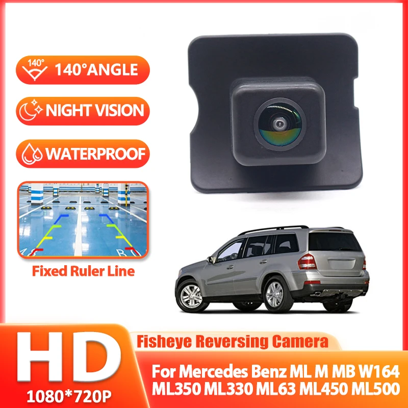 For Mercedes Benz ML W164 ML350 ML330 ML63 ML450 ML500 Back up Reversing Parking Rear View Camera HD 1080P CCD Night Vision