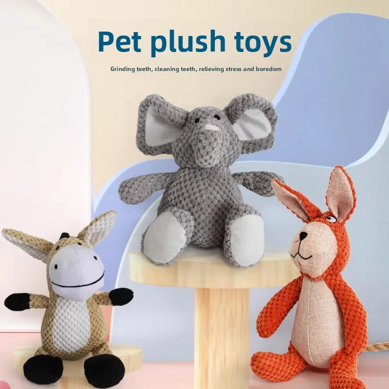 Juguetes Interactivos para Mascotas, Muñecos de Animales, Perro, Mono, Juguetes con Sonido para Mascotas, Limpieza de Dientes, Función de Limpieza de Dientes