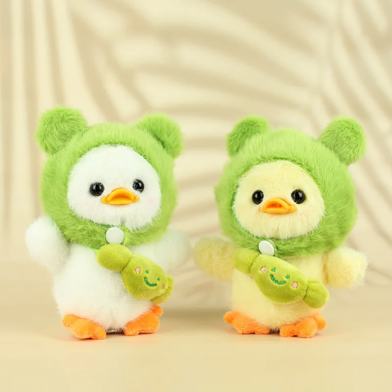 ตุ๊กตาเป็ดแบนหน้าเรียบน่ารัก ของตกแต่งการ์ตูน ของเล่นตุ๊กตาขนนุ่ม พวงกุญแจกระเป๋า ของขวัญวันเกิดวันหยุดสำหรับเด็กผู้หญิง อนิเมะ กลับไปโรงเรียน