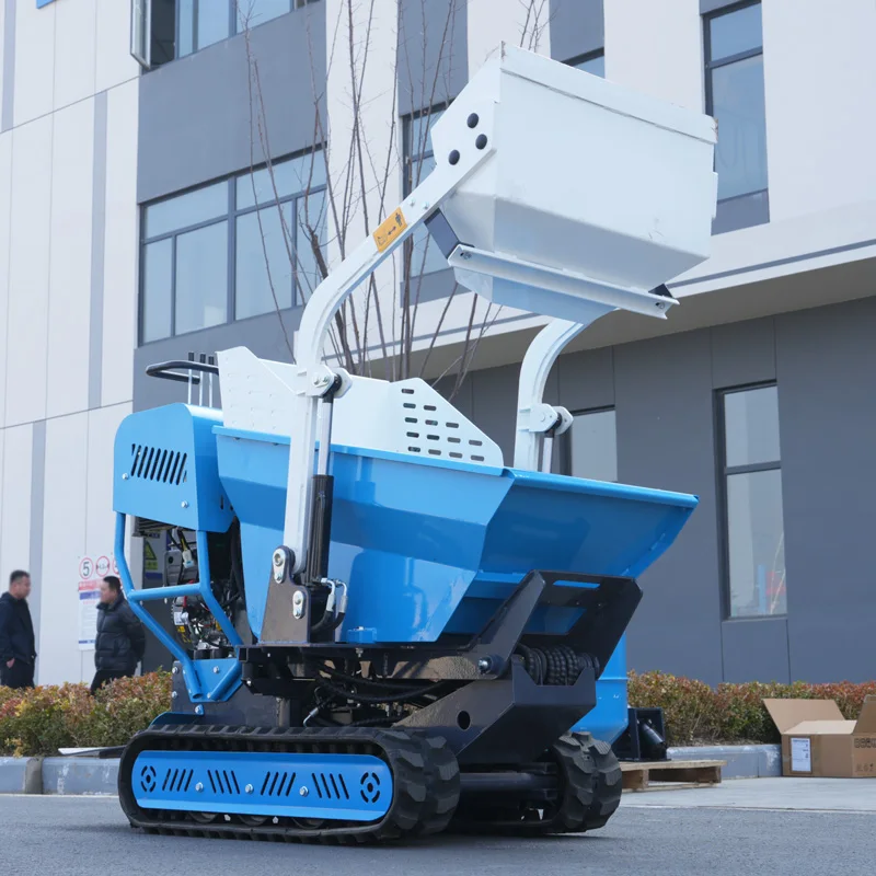 رخيصة الثمن 500 كجم CE الزاحف شاحنات قلابة صغيرة بستان المطاط المسار الناقل قلابة صغيرة الذاتي رفع الزاحف شاحنة قلابة