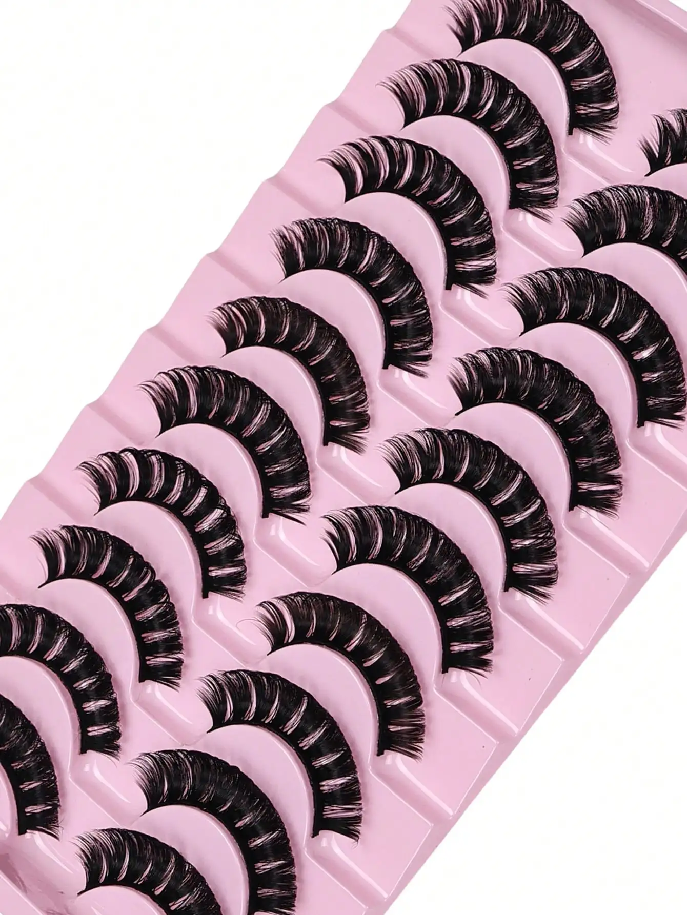 Natürliche Fuchsaugen-Wimpern 10 Paar DD-Curl Russische 3D-Nerzwimpern-Verlängerungen – Detail 5